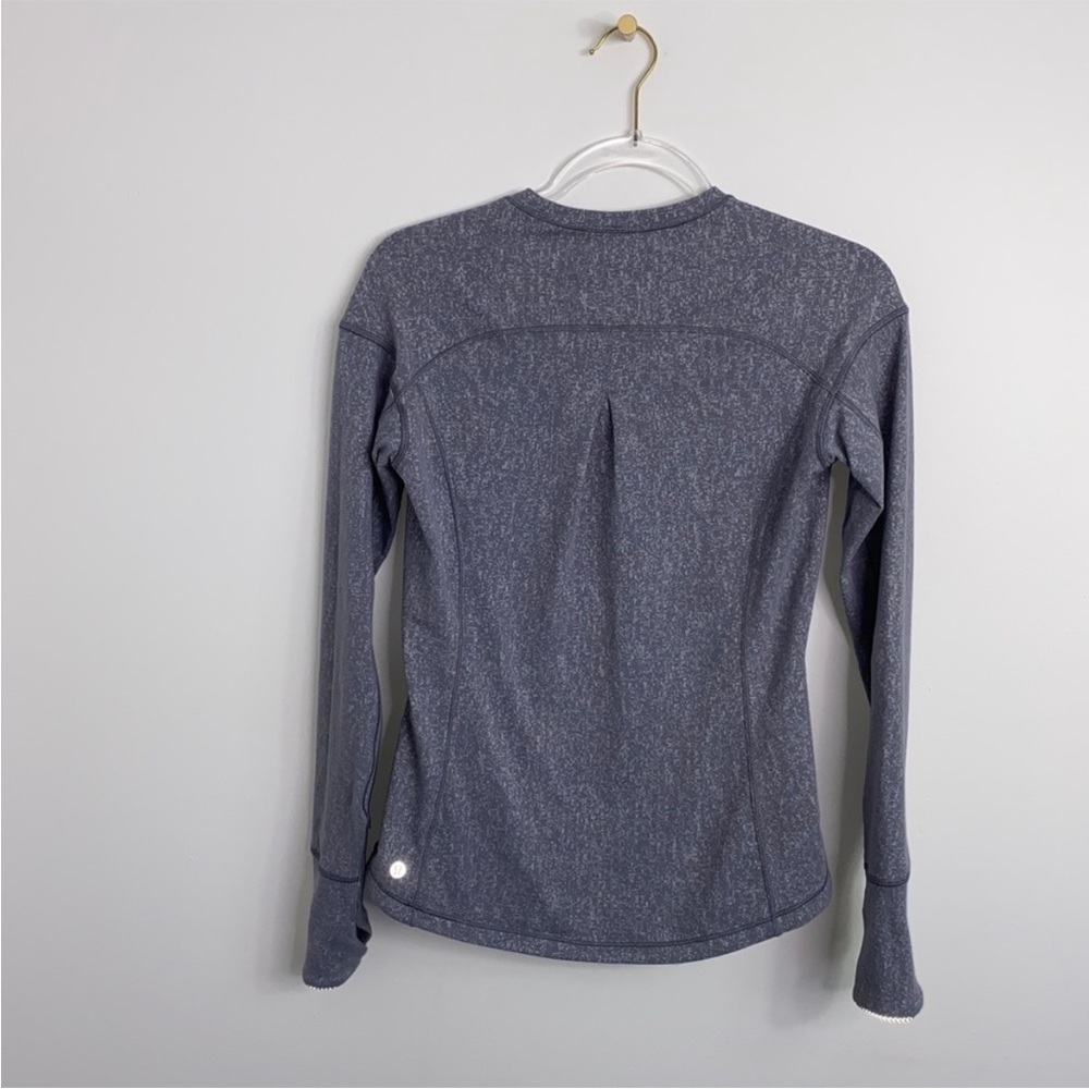 Lululemon Outrun Long Sleeve Running Luon Suited Arctic Jacquard Top 4 - Picture 5 of 7